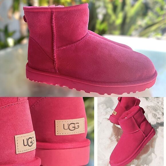 UGG Classic Mini II Pink Winter Boot Size 6 - Picture 1 of 14